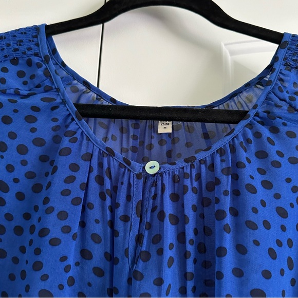 Mesh polka dot blouse - Picture 4 of 7